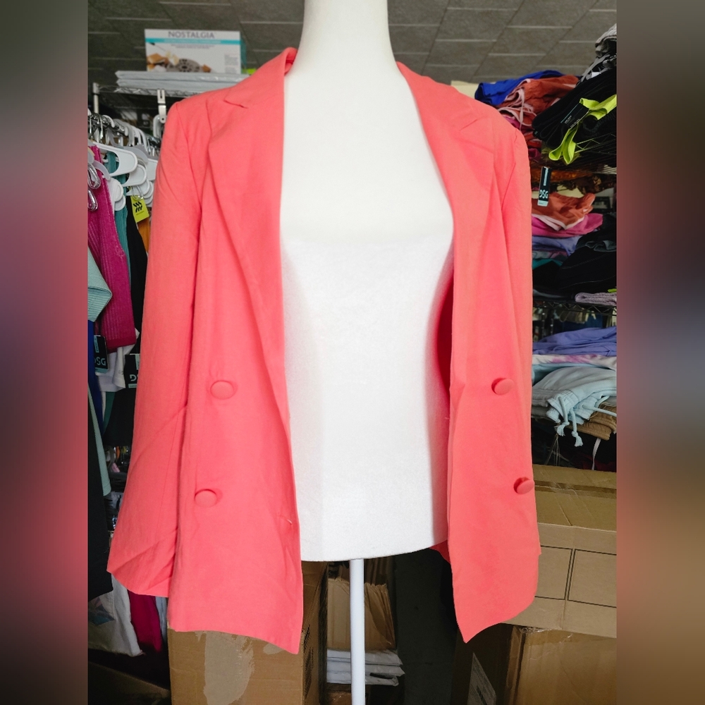 Steve Madden Women's Baldwin Blazer spring rose oversized fit.